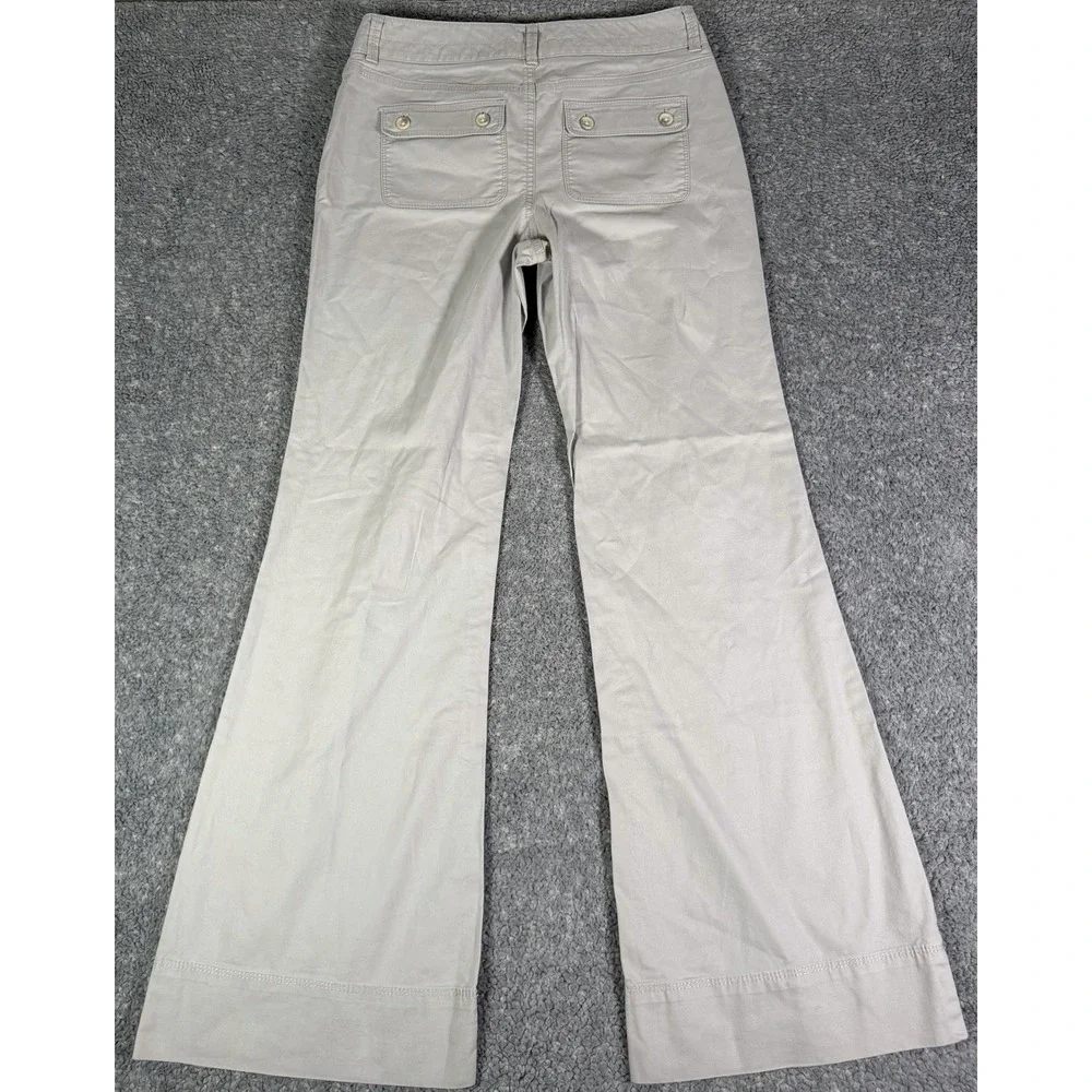 Banana Republic Pants Womens 6 Chino Trouser Low Rise Boot Flare Stretch Y2K